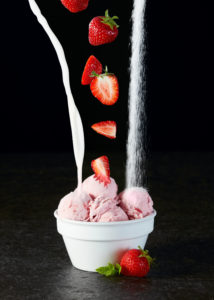 Werbeaufnahme Eis Zutaten