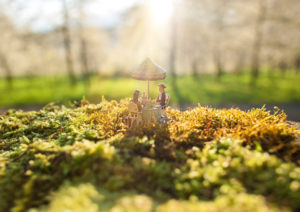 Macro Miniaturfotografie outdoor Figur ,,Frühstück"