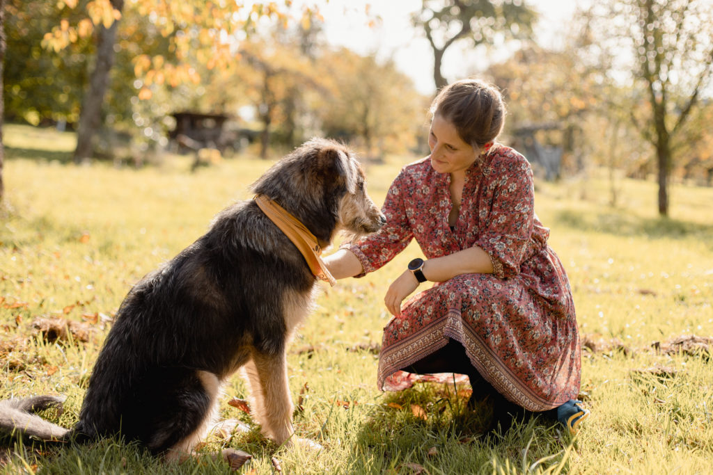Person mit Hund