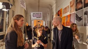 Kampagne im Gespräch mit Besucher:innen