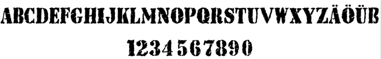 Kraftwerk Font, designt und entwickelt mit Glyphs